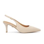 Kazar Beige bröllopumps med spetsig näsa gjorda av tyg Beige, Dam