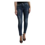 Dolce & Gabbana Blå Elegant Stretch Jeans Blue, Dam