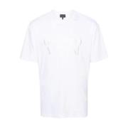 Giorgio Armani Avslappnad Bomull T-shirt White, Herr