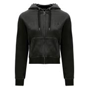 Juicy Couture Klassisk Robertson Hoodie i Svart Black, Dam