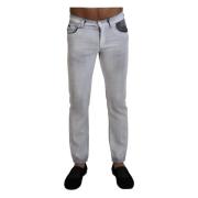 Dolce & Gabbana Gråtvättade Skinny Herr Jeans Gray, Herr