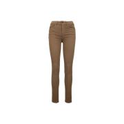 Liu Jo Dragkedja Knapp Dam Jeans Brown, Dam