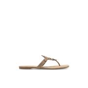 Tory Burch Suede slides Beige, Dam