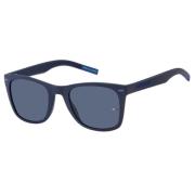 Tommy Hilfiger Fyrkantiga acetat solglasögon med UV-skydd Blue, Herr