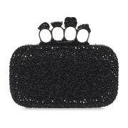 Alexander McQueen Svart Knuckle Clutch Väska Black, Dam