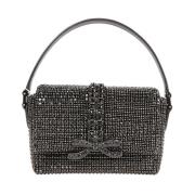 Self Portrait Rhinestone Chainmail Micro Bag Black, Dam