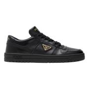 Prada Låg Topp Sneaker i Tyg Black, Dam