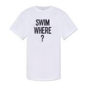 Moschino T-shirt från Swim-kollektionen White, Dam