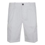 Eleventy Vita Bermuda Shorts för Män White, Herr