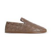 Bottega Veneta Bruna Läder Tofflor Elegant Bekväm Stil Brown, Herr