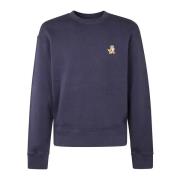 Maison Kitsuné Fox Patch Comfort Sweatshirt Blue, Herr