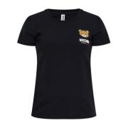 Moschino T-shirt med logotyp Black, Dam