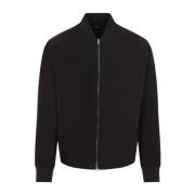 Ermenegildo Zegna Brun Läderjacka Ss25 Black, Herr