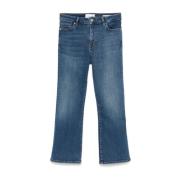 Frame Blekta Bootcut Cropped Jeans Blue, Dam