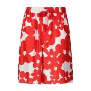 Marni Blommig silkes shorts Red, Herr