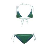 Oseree Bicolor Double Kini Baddräkt Green, Dam