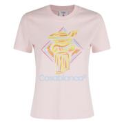 Casablanca Diamant Kolumn T-shirt Pink, Dam