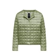 BomBoogie Nylon ljus dunjacka med rund krage Green, Dam