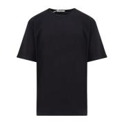 Lemaire Bomull Crew-neck T-shirt med korta ärmar Black, Herr