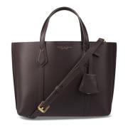 Tory Burch Tredelad liten toteväska Brown, Dam