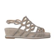 ALMA EN PENA Glitter Platform Sandal Gray, Dam