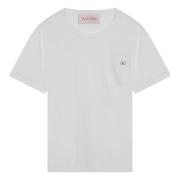 Valentino Garavani Kortärmad rund hals T-shirt White, Herr