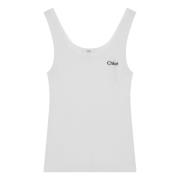 Chloé Stilren Tanktop för Kvinnor White, Dam