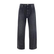 Dolce & Gabbana Broderad Monogram Denim Byxor Blue, Herr