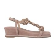 ALMA EN PENA Rhinestone Kil Sandal Pink, Dam