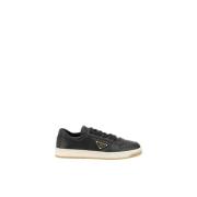 Prada Emaljerad Plaque Lädersneakers Black, Herr