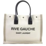 Yves Saint Laurent Vintage Pre-owned Canvas handvskor Beige, Herr