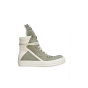 Rick Owens Geobasket Leather Sneaker Celadon Green, Herr