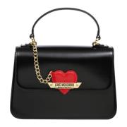 Love Moschino Elegant Handväska med Justerbar Rem Black, Dam