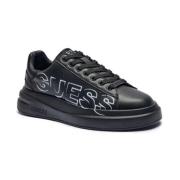 Guess Svarta lädersneakers - Elba modell Black, Herr