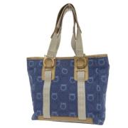 Salvatore Ferragamo Pre-owned Pre-owned Canvas axelremsvskor Blue, Dam