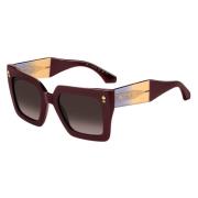 Etro Geometriska Blommiga Solglasögon Burgundy Red, Dam