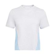 JW Anderson Grå Panel Rund Hals T-shirt Gray, Dam