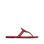 Tory Burch Eyelet Sandaler Red, Dam