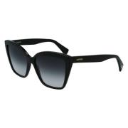 Lanvin Svarta Acetat Solglasögon Black, Dam