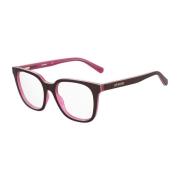 Love Moschino Burgundy Acetatramar Glasögon Red, Dam