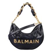 Balmain Svart Handväska med Kedjehandtag Black, Dam