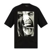 Dsquared2 T-shirt med tryck Black, Herr