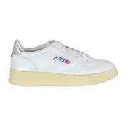 Autry Lädersneakers med Broderad Logotyp White, Dam