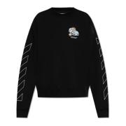 Off White Sweatshirt med logotyp Black, Herr