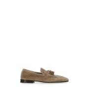 Brunello Cucinelli Brun Mocka Loafers med Tofs Brown, Herr