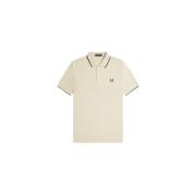 Fred Perry Polo Skjorta med Kontrastränder Beige, Herr