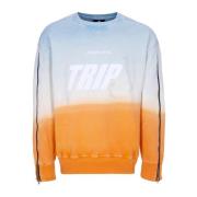 Mauna Kea Triple J Crewneck Sweatshirt Cyan/Orange Multicolor, Herr