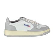 Autry Lädersneakers med broderad logotyp Gray, Dam