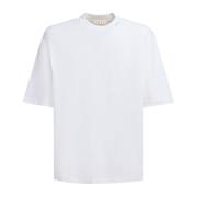 Marni Vit Bomull Crew Neck T-shirt White, Herr