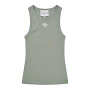 Munthe Grön Tanktop med Emblem Broderi Green, Dam